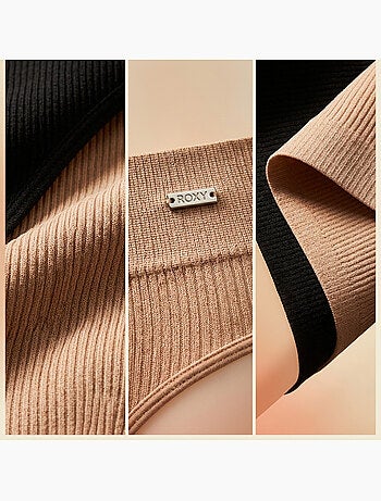 Roxy cuecas seamless caneladas x4 - preto e cor de pele