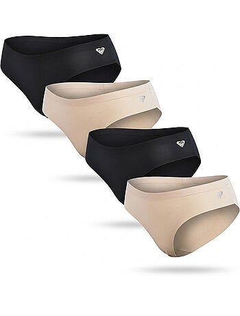 ROXY Pack Cuecas Microfibra Invisível Laser Cut x4