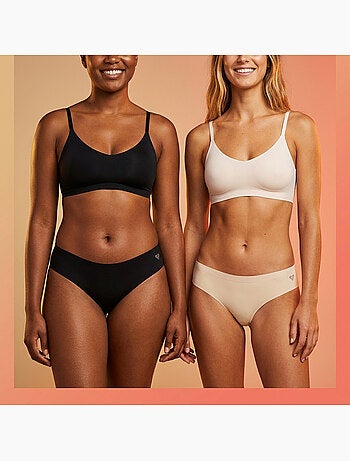 ROXY Pack Cuecas Microfibra Invisível Laser Cut x4