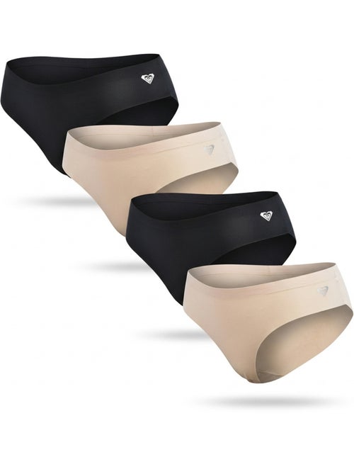ROXY Pack Cuecas Microfibra Invisível Laser Cut x4 - Kiabi ROXY Pack Cuecas Microfibra Invisível Laser Cut x4 - Kiabi