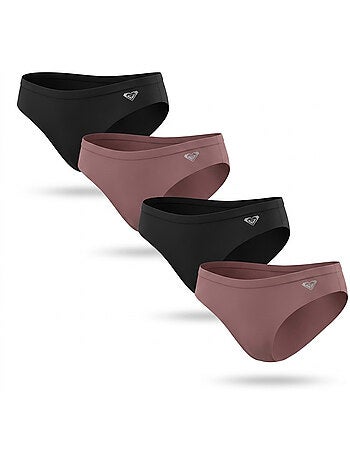 ROXY Pack Cuecas Microfibra Invisível Laser Cut x4