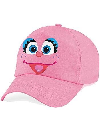 Rua Sésamo Abby Cadabby Face Boné Infantil, Rosa