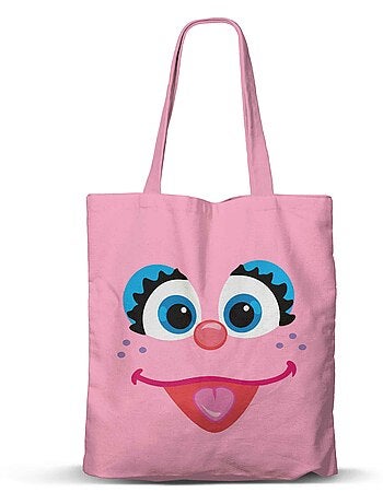 Rua Sésamo Abby Cadabby Face Saco de Compras Shopping FAN, Rosa