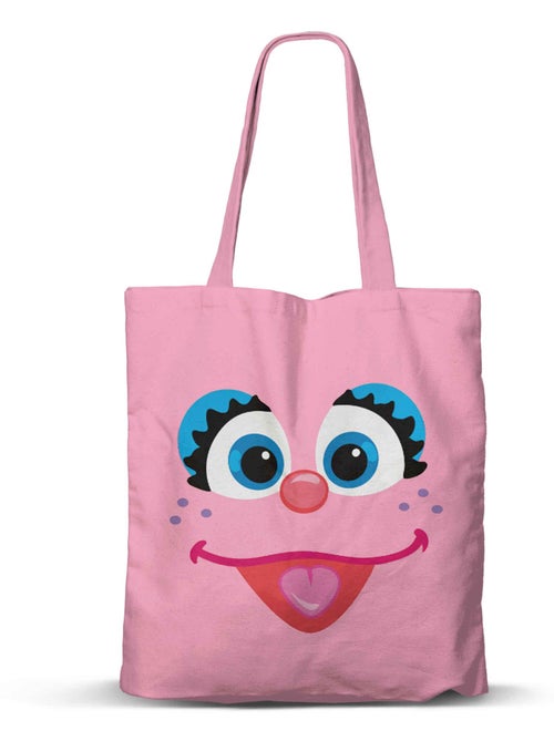 Rua Sésamo Abby Cadabby Face Saco de Compras Shopping FAN, Rosa - Kiabi Rua Sésamo Abby Cadabby Face Saco de Compras Shopping FAN, Rosa - Kiabi
