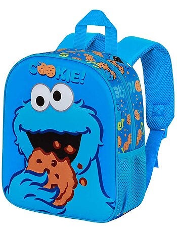 Rua sésamo monstro das bolachas eat mochila 3d elite, azul