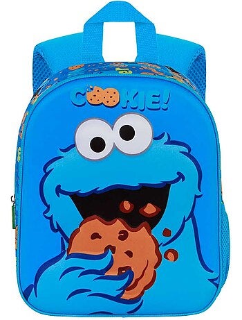 Rua sésamo monstro das bolachas eat mochila 3d elite, azul