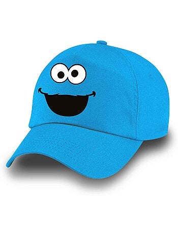 Rua Sésamo Monstro das Bolachas Face Boné Infantil, Azul