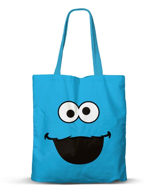 Rua Sésamo Monstro das Bolachas Face Saco de Compras Shopping FAN, Azul - Kiabi Rua Sésamo Monstro das Bolachas Face Saco de Compras Shopping FAN, Azul - Kiabi