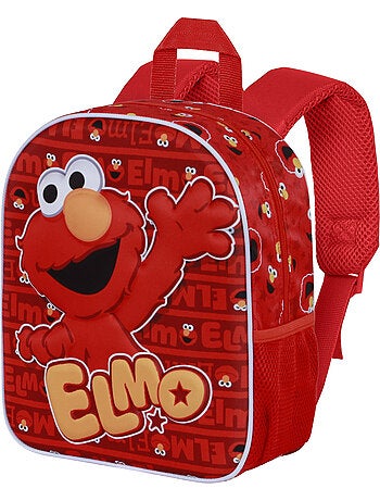 Rua sésamo simão happy mochila 3d elite, vermelha