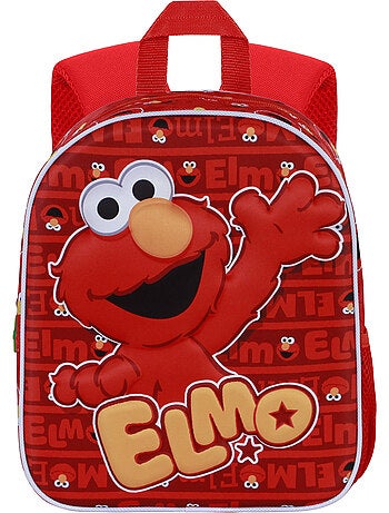 Rua sésamo simão happy mochila 3d elite, vermelha