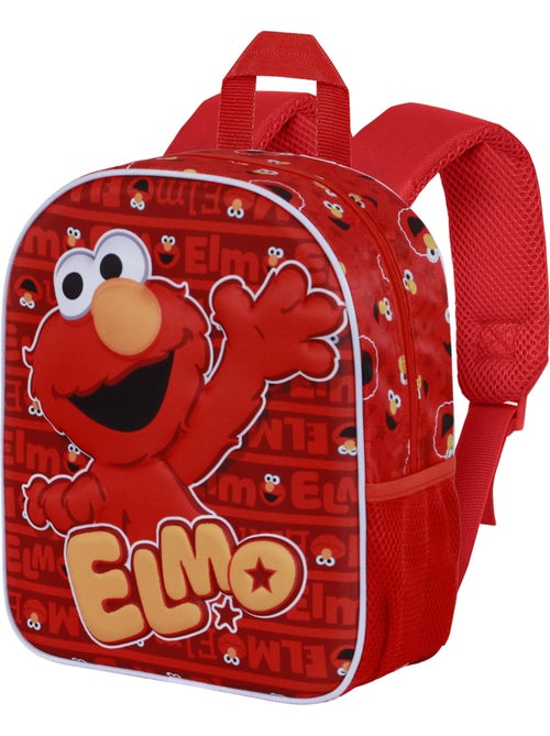 Rua Sésamo Simão Happy Mochila 3D Elite, Vermelha - Kiabi