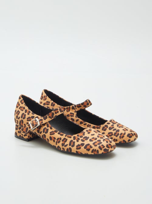 Sabrinas com saltos estampados 'leopardo' - Kiabi