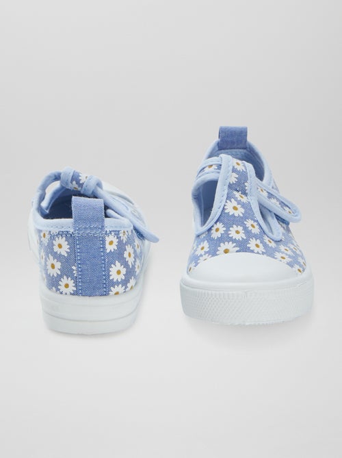 Sabrinas de lona com velcro - Kiabi