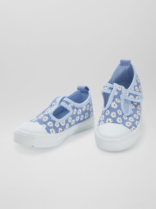 Sabrinas de lona com velcro - Kiabi