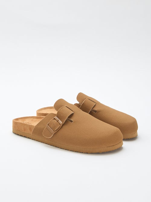 Sabrinas mules com efeito camurça - Kiabi