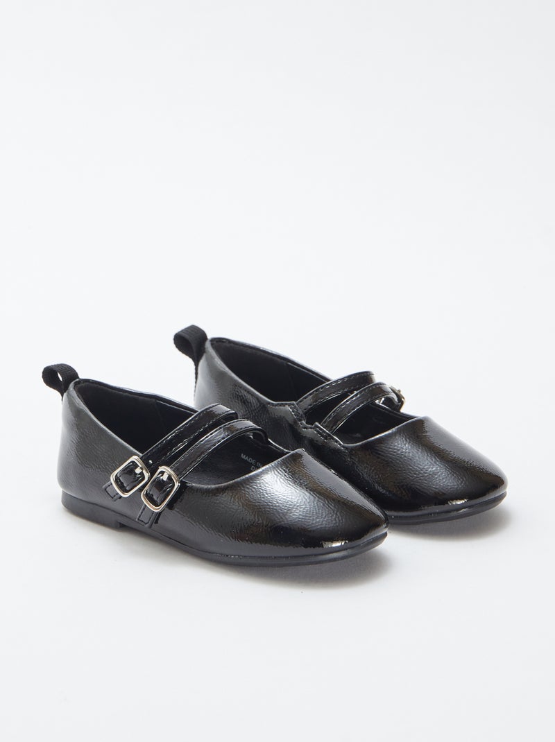 Sabrinas pretas envernizadas Preto - Kiabi