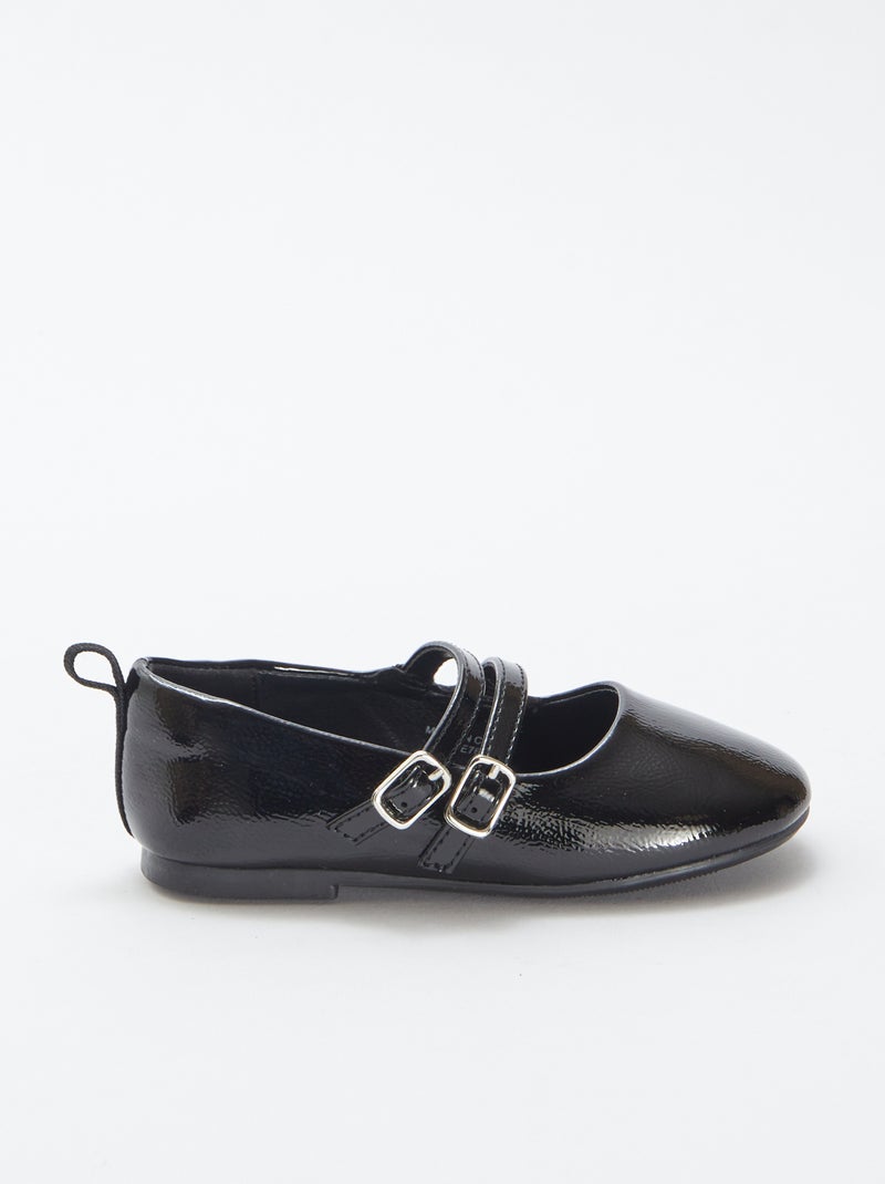 Sabrinas pretas envernizadas Preto - Kiabi