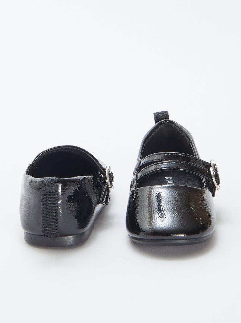 Sabrinas pretas envernizadas Preto - Kiabi