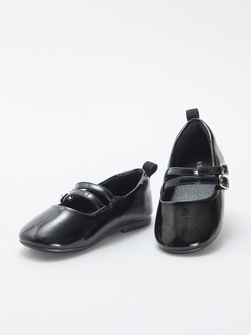 Sabrinas pretas envernizadas Preto - Kiabi