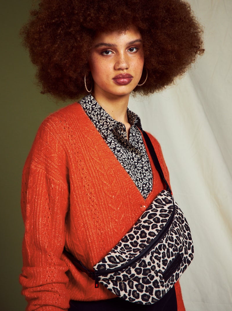 Saco banana com estampado leopardo MARROM - Kiabi