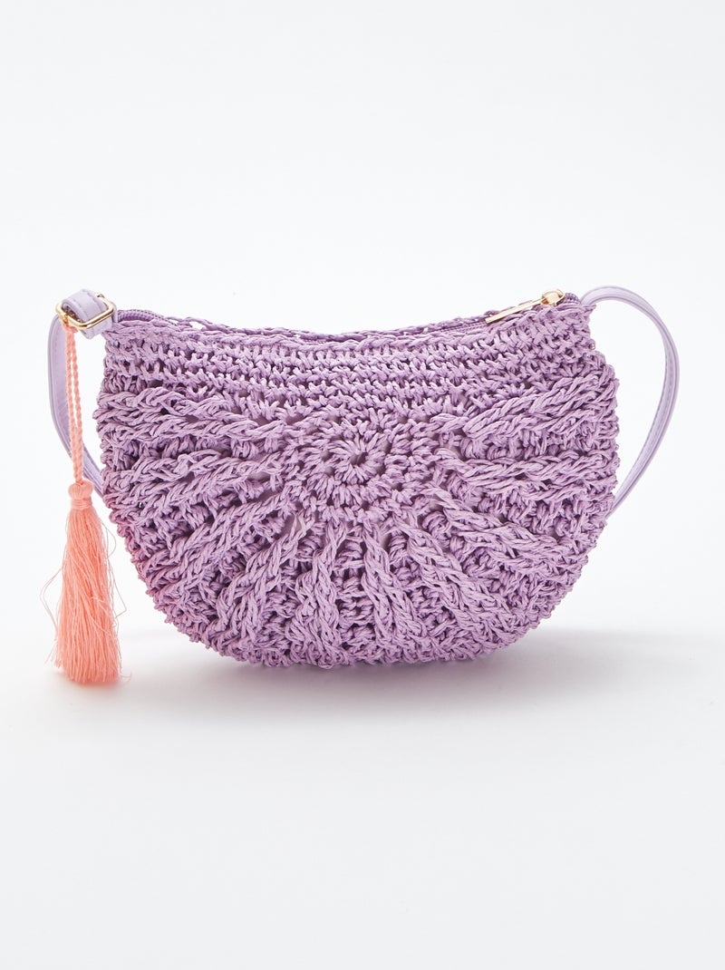 Saco com alça efeito de palha entrançada VIOLETA - Kiabi