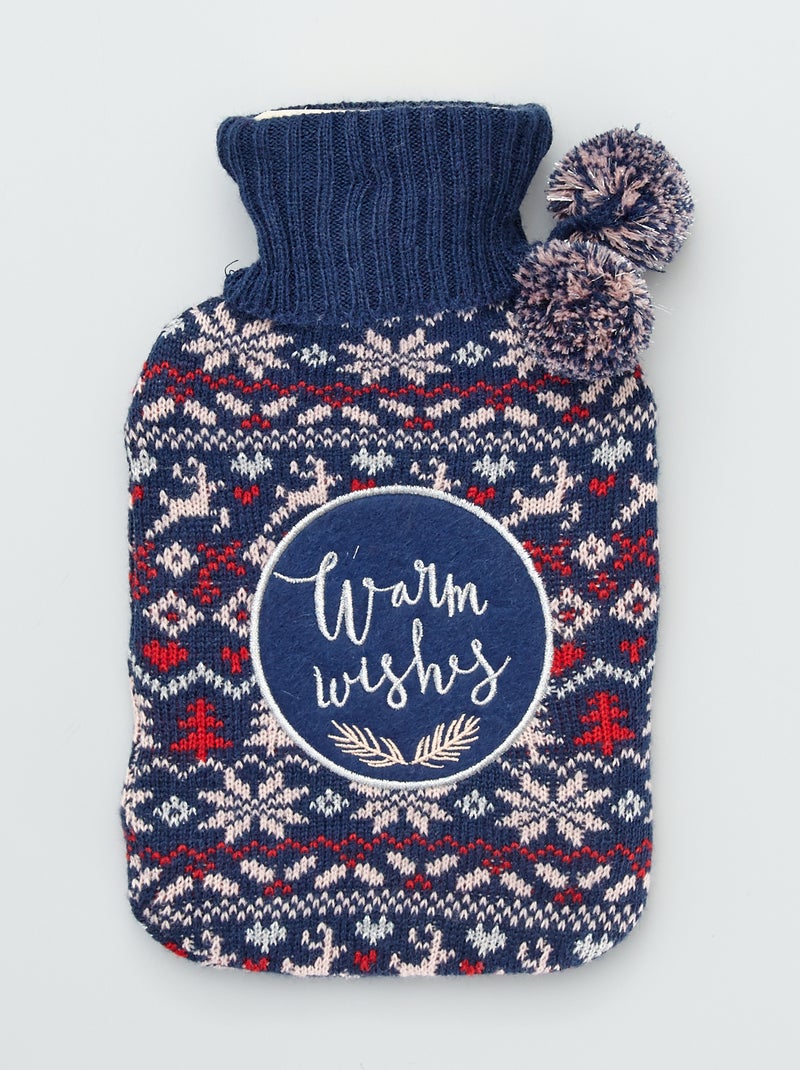 Saco de água em malha estampado jacquard Azul - Kiabi