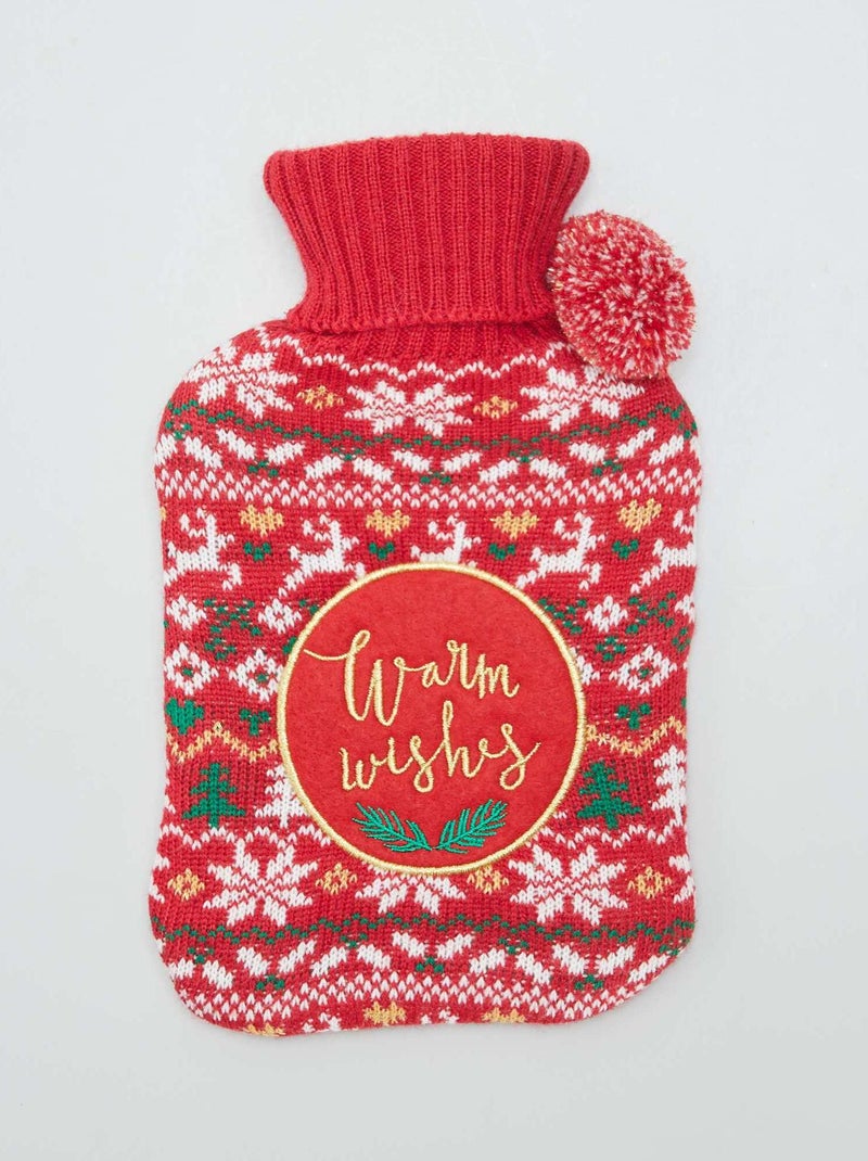 Saco de água quente de 'Natal' VERMELHO - Kiabi