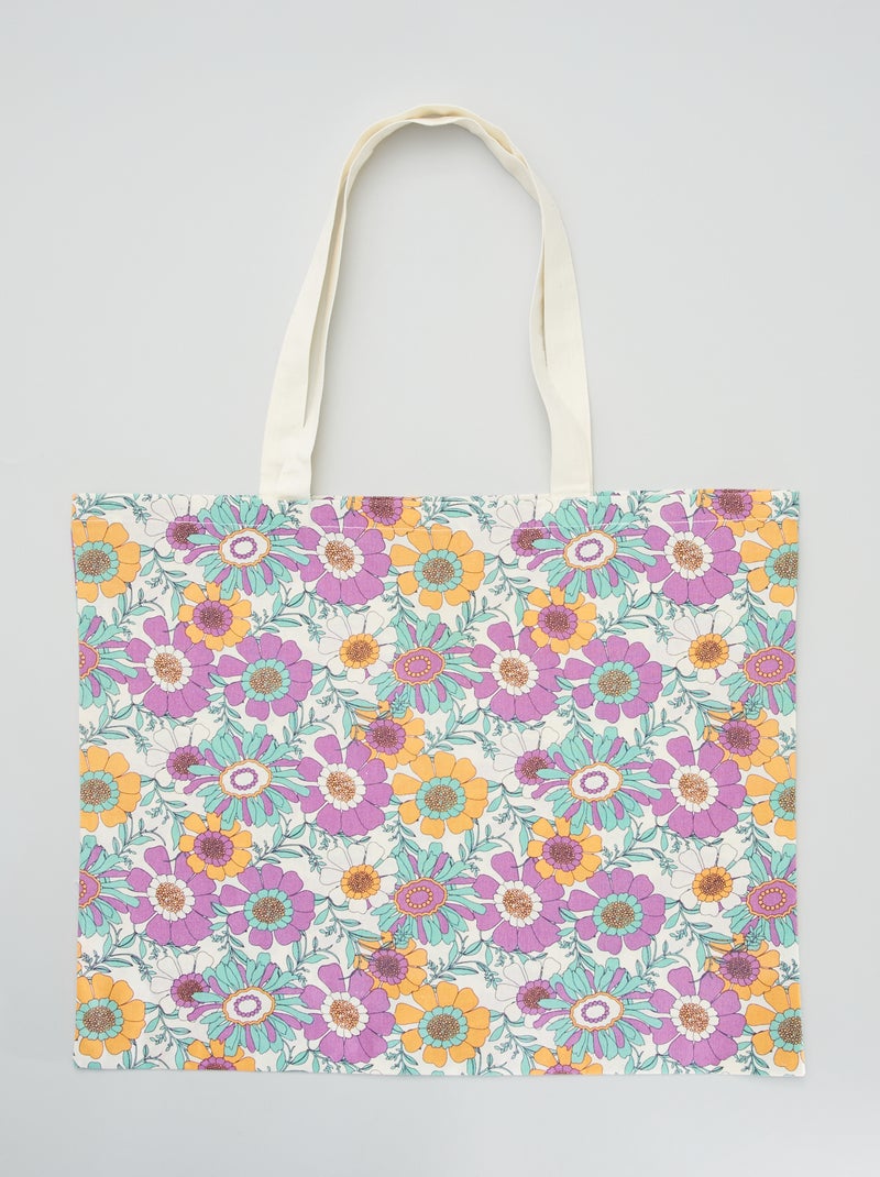 Saco de alças com motivos Estampado de Flores - Kiabi