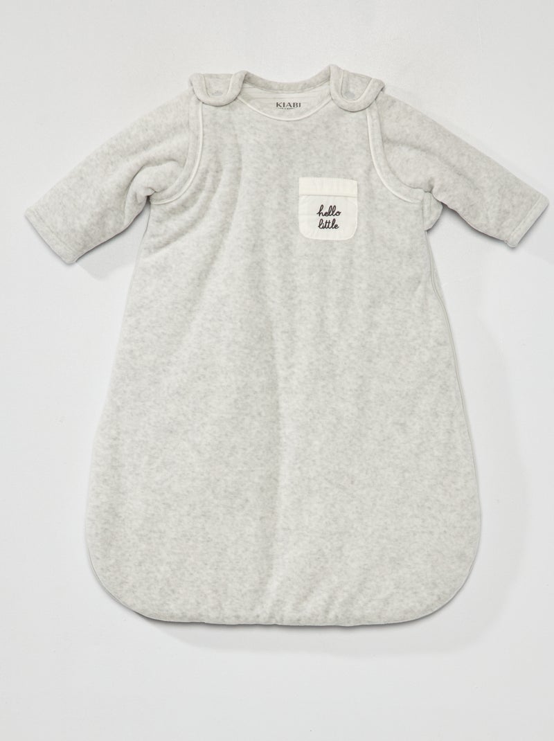 Saco de bebé de veludo com estampado  - TOG 2,5 BRANCO - Kiabi