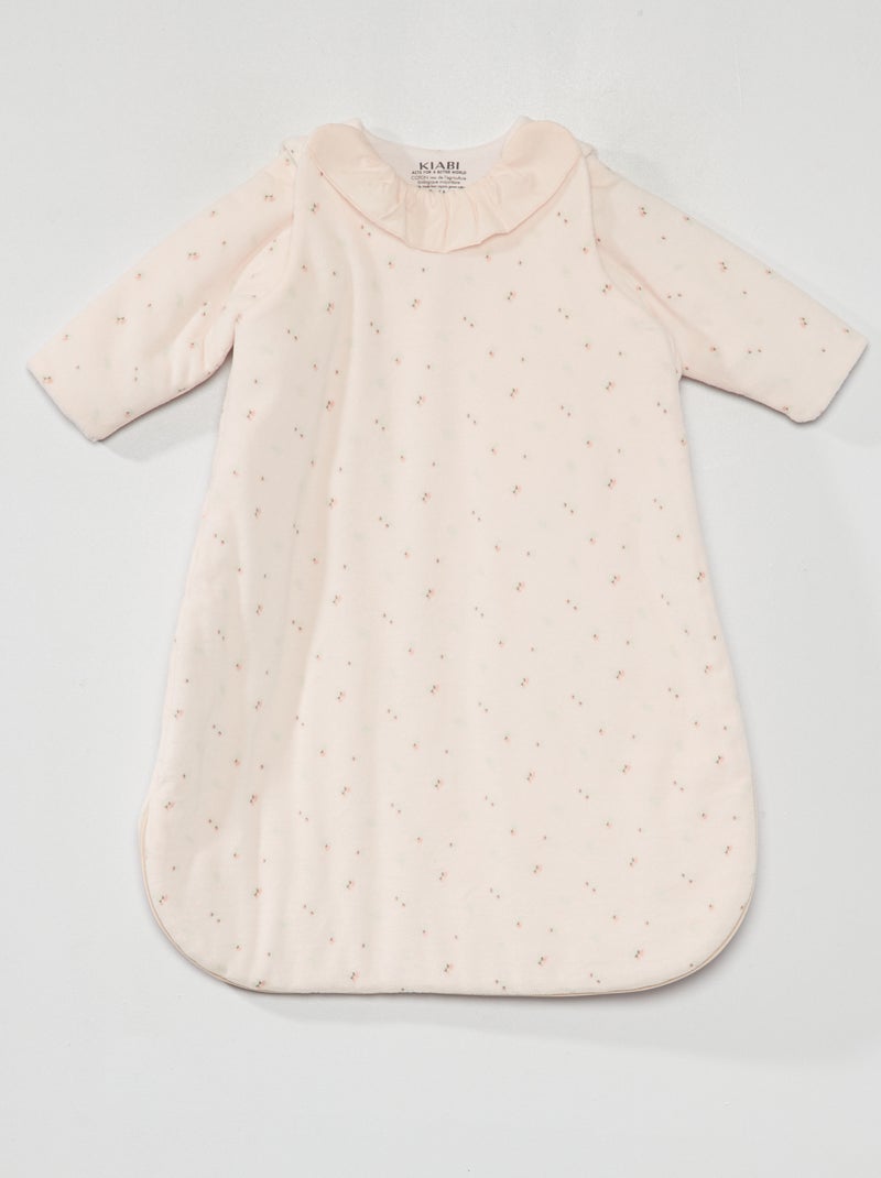 Saco de bebé de veludo com estampado  - TOG 2.5 ROSA - Kiabi