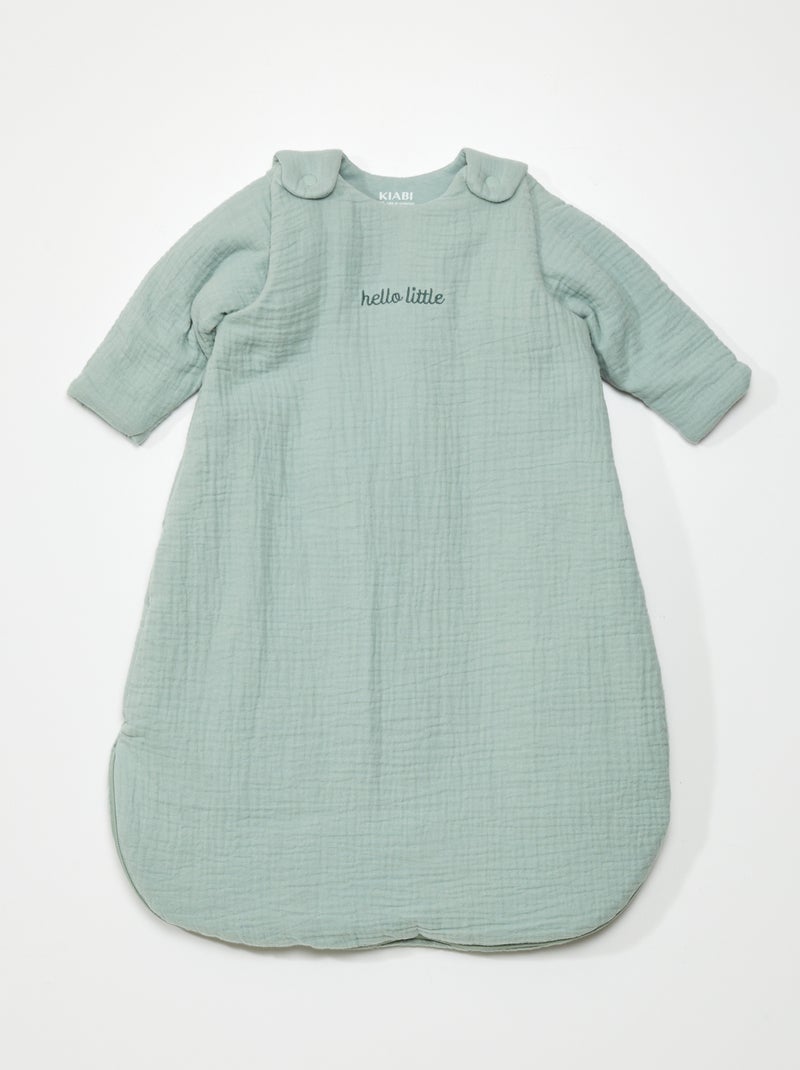 Saco de bebé em gaze de algodão  - TOG 2,5 VERDE - Kiabi