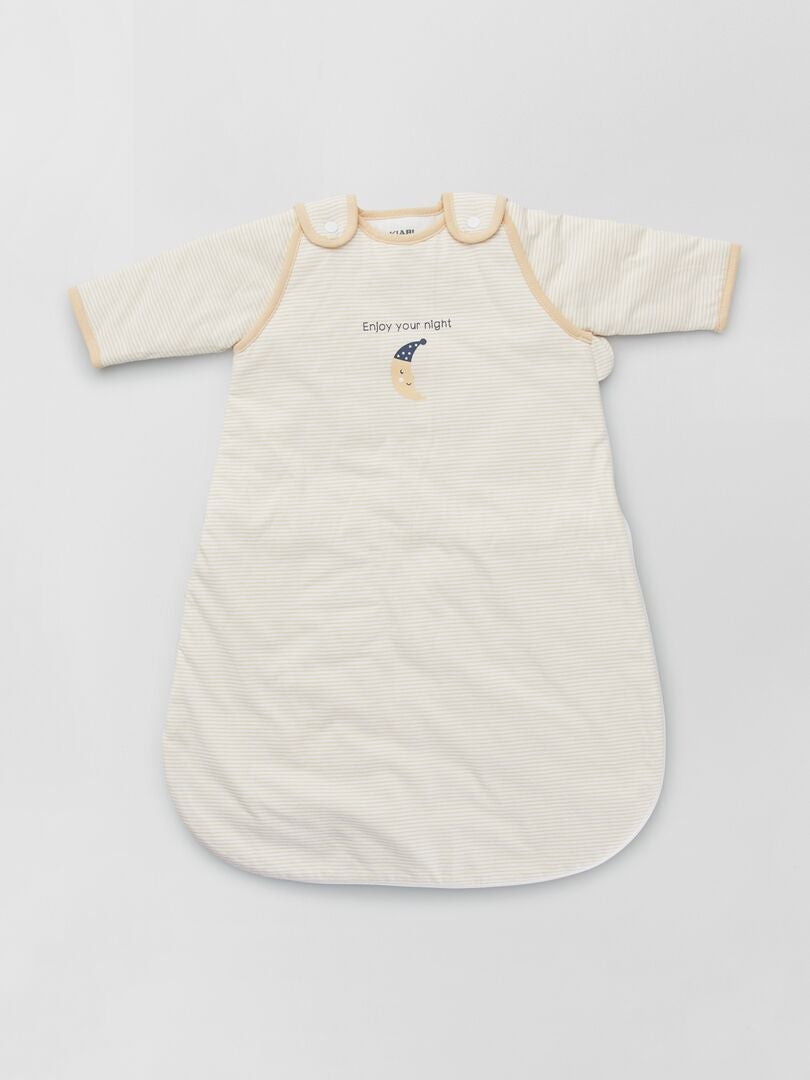 Saco de bebé em jersey às riscas BRANCO - Kiabi