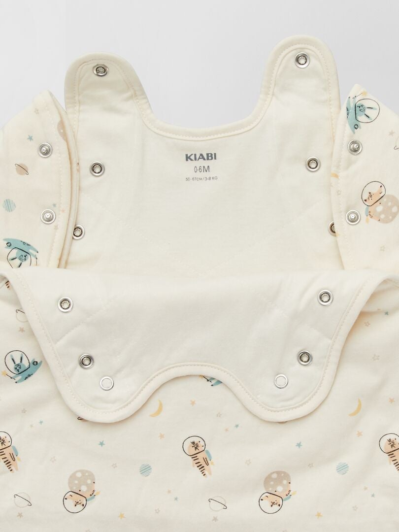 Saco de bebé em jersey mangas amovíveis BEGE - Kiabi