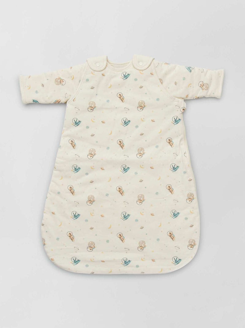 Saco de bebé em jersey mangas amovíveis BEGE - Kiabi