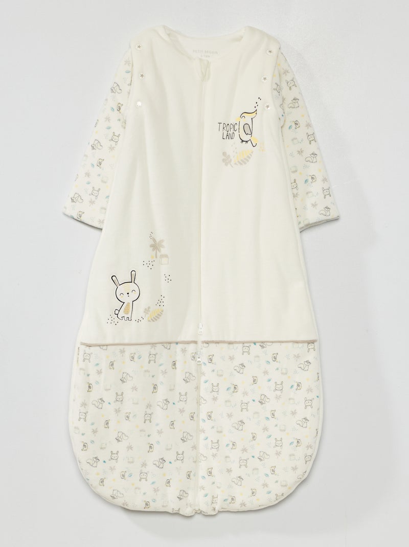 Saco de bebé em malha polar 'Petit Béguin' BRANCO - Kiabi