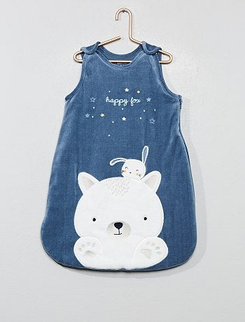 Saco de bebé em veludo com mangas amovíveis - Kiabi