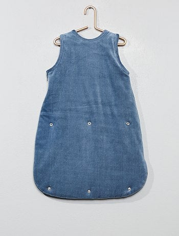 Saco de bebé em veludo com mangas amovíveis - Kiabi