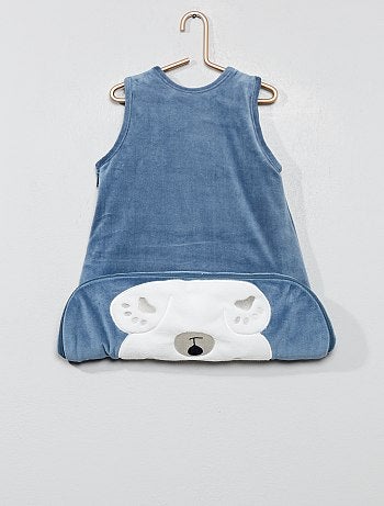 Saco de bebé em veludo com mangas amovíveis - Kiabi