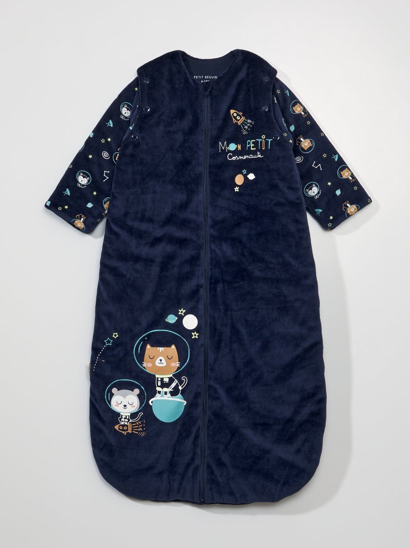 Saco de bebé em veludo 'Petit Béguin' Azul - Kiabi