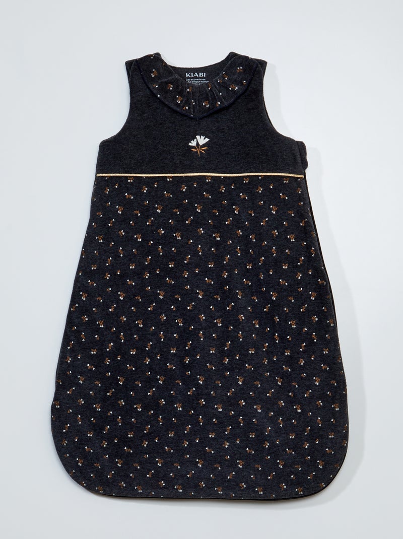 Saco de bebé em veludo sem mangas - TOG 2.5 PRETO - Kiabi