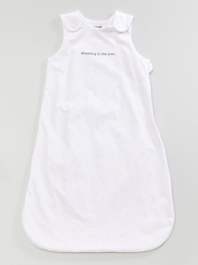 Saco de bebé leve em jersey BRANCO - Kiabi