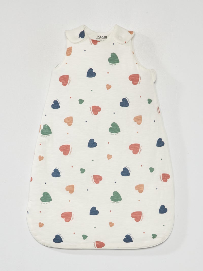 Saco de bebé sem mangas com estampado - TOG 2.5 BRANCO - Kiabi
