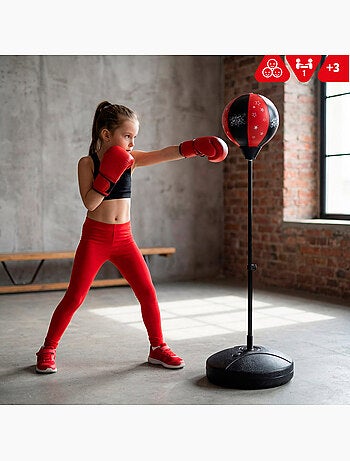 Saco de boxe para crianças c/luvas e insuflador cb sports