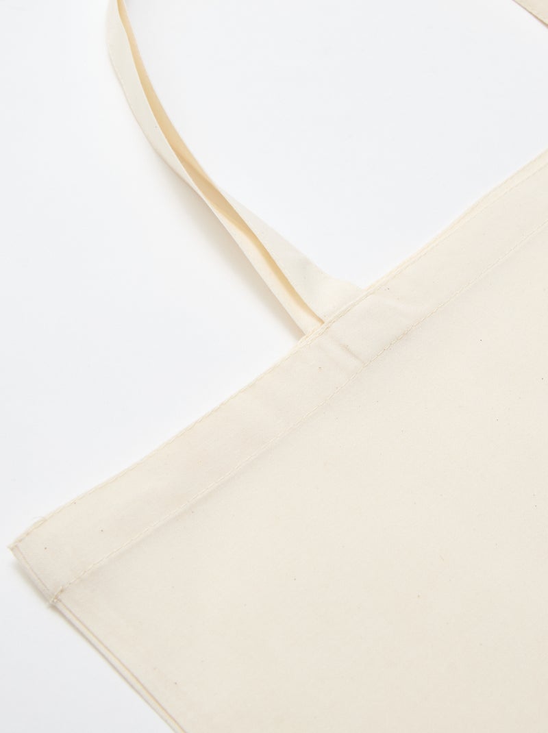 Saco de compras tote-bag Branco - Kiabi