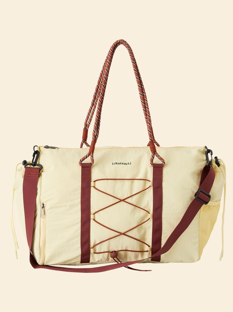 Saco de desporto (ekstract) com bolsos exteriores e compartimento para sapatos Amarelo - Kiabi