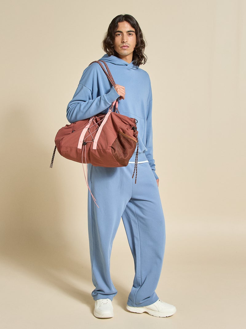 Saco de desporto (ekstract) com bolsos exteriores e compartimento para sapatos Castanho - Kiabi