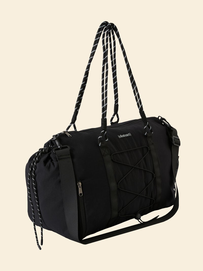 Saco de desporto (ekstract) com bolsos exteriores e compartimento para sapatos Preto - Kiabi