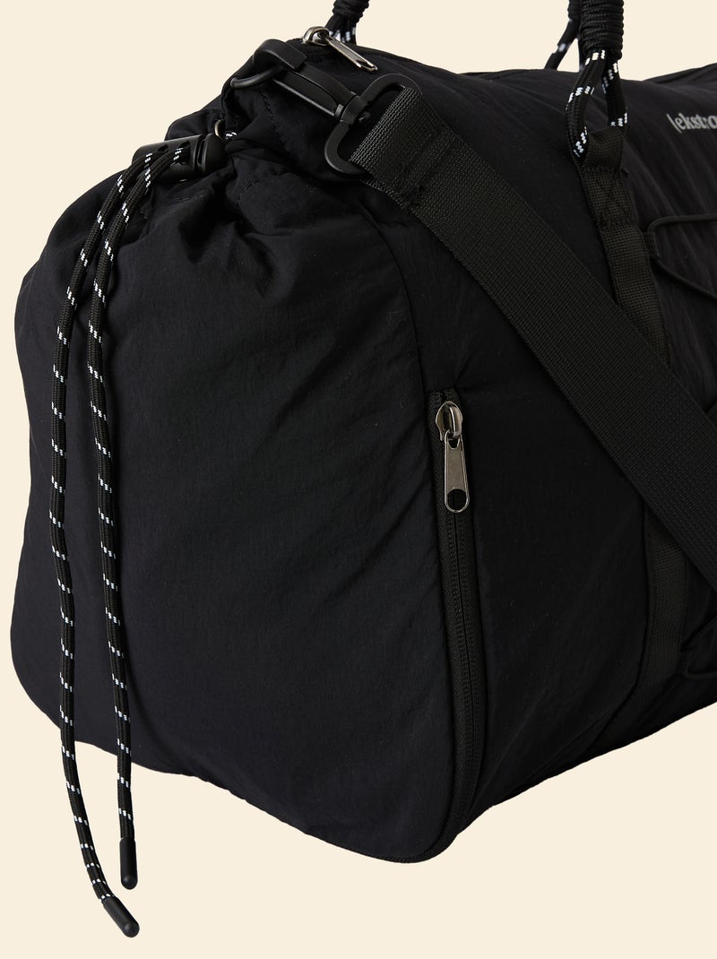 Saco de desporto (ekstract) com bolsos exteriores e compartimento para sapatos Preto - Kiabi