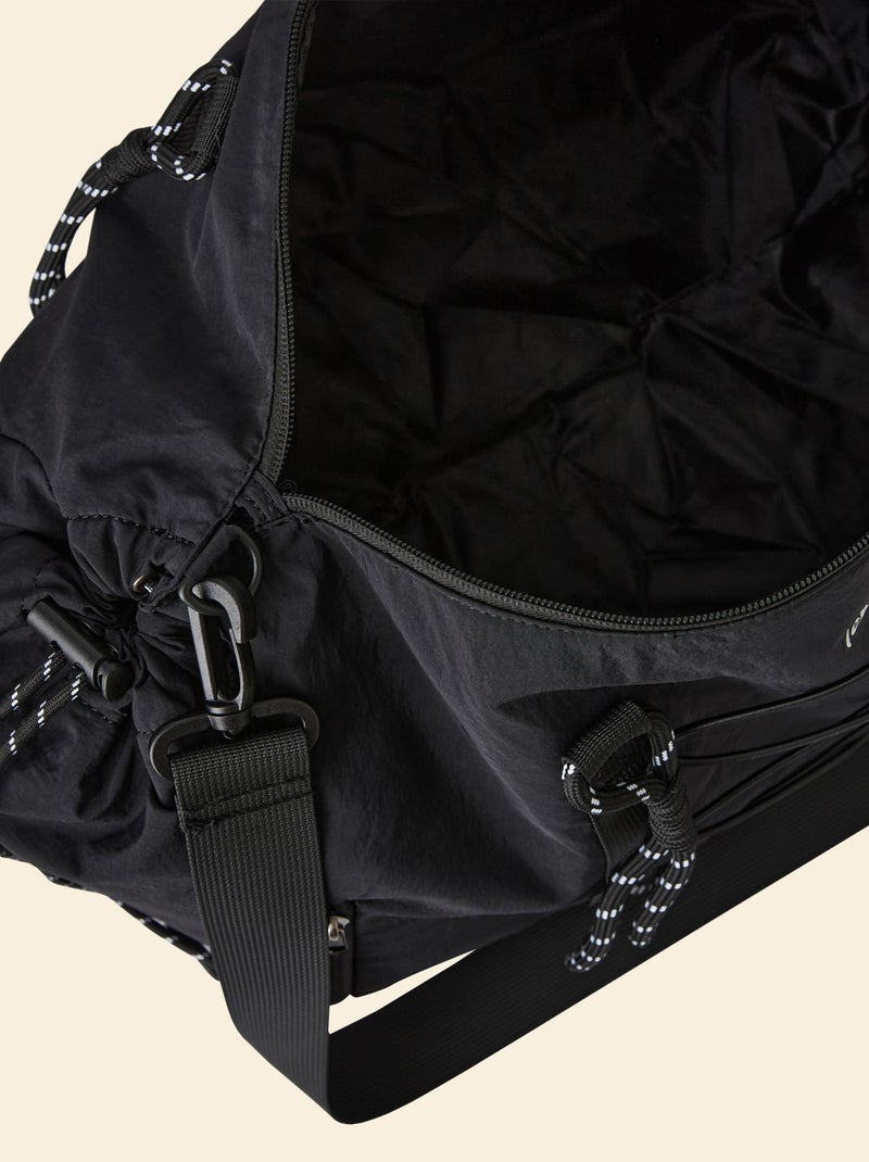 Saco de desporto (ekstract) com bolsos exteriores e compartimento para sapatos Preto - Kiabi