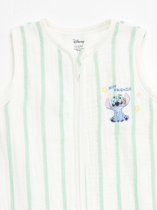 Saco de dormir com fecho sem mangas 'Disney' 'Stitch' em veludo - Kiabi